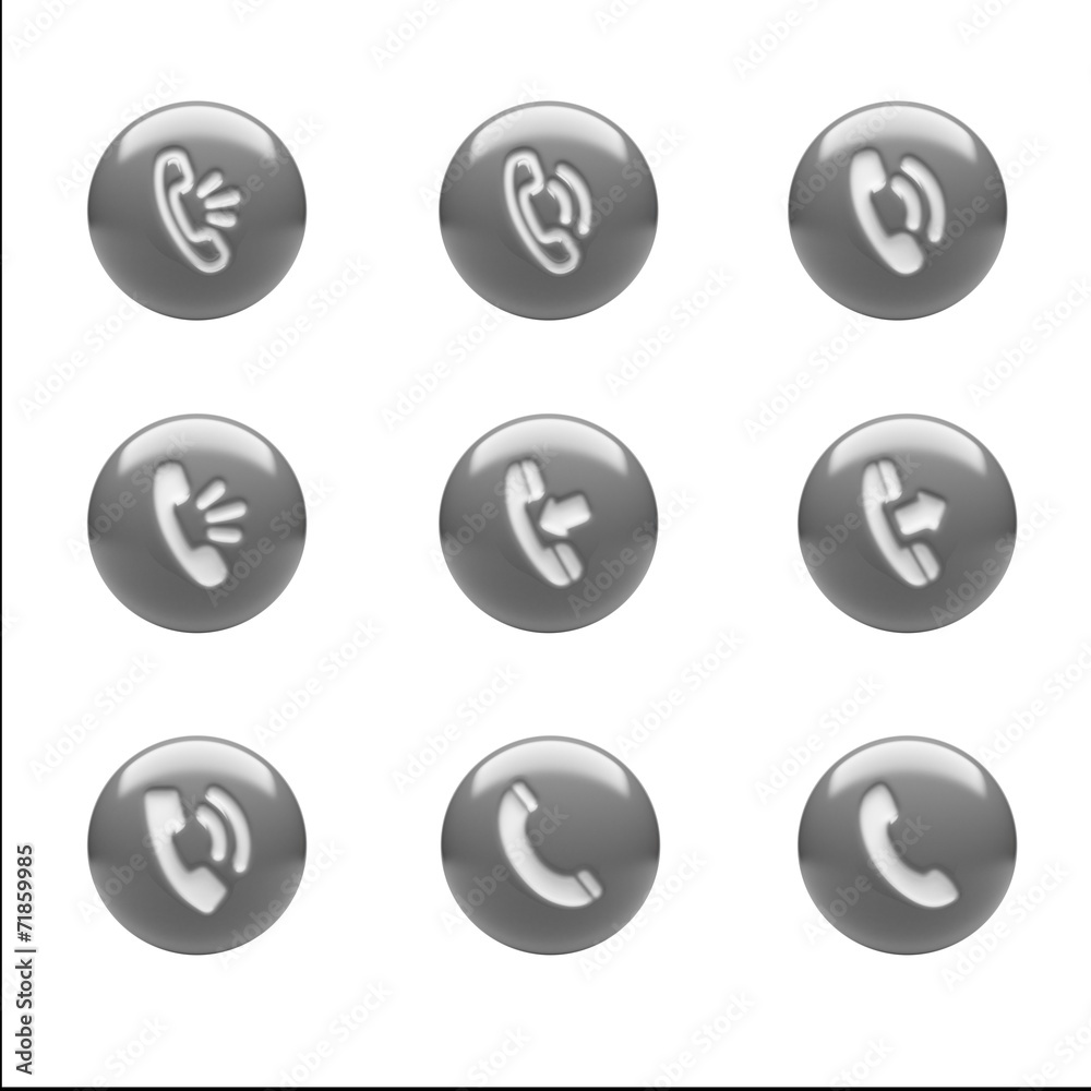 Contact Icons isolated on white Contact Icons isolated on white