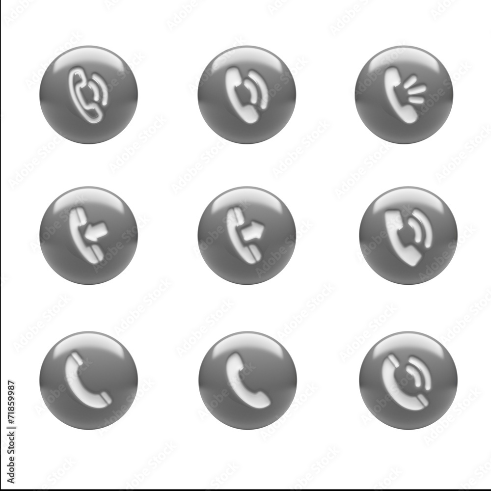 Contact Icons isolated on white Contact Icons isolated on white
