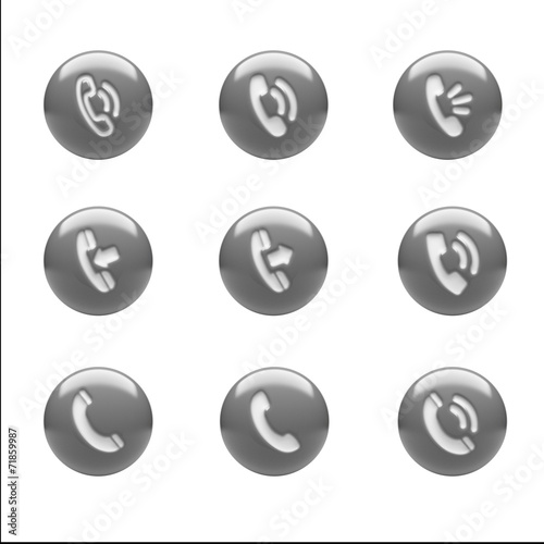 Contact Icons isolated on white