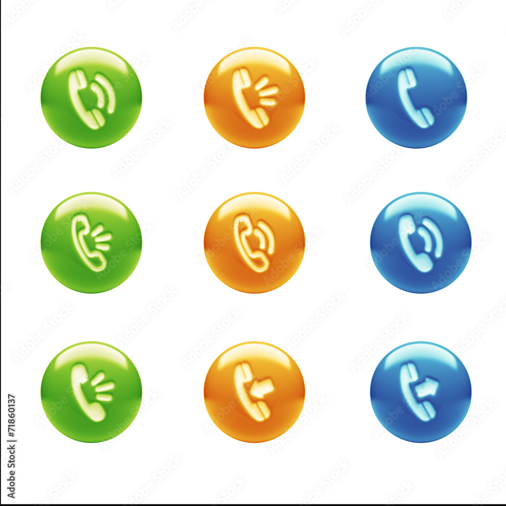 Contact Icons isolated on white Contact Icons isolated on white
