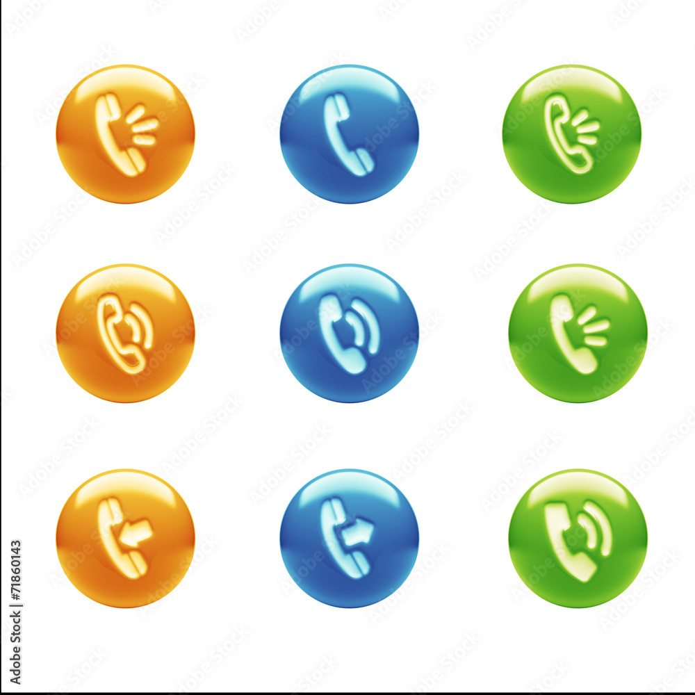 Contact Icons isolated on white Contact Icons isolated on white