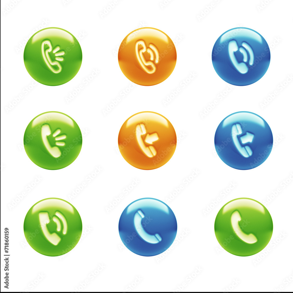 Contact Icons isolated on white Contact Icons isolated on white
