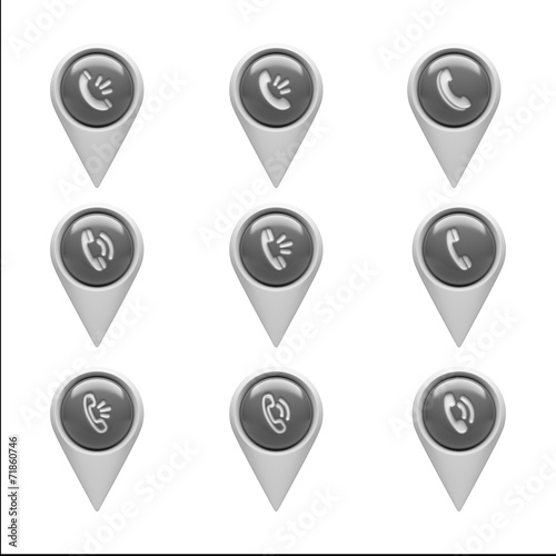 Free Download Contact Icons isolated on white - GFXLoad