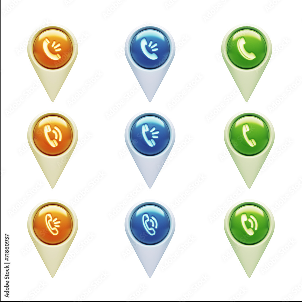 Contact Icons isolated on white Contact Icons isolated on white