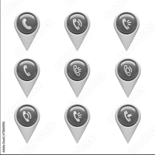 Free Download Contact Icons isolated on white - GFXLoad