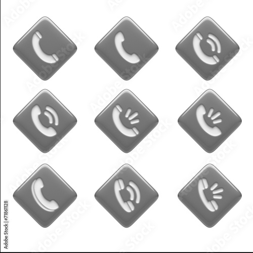Contact Icons isolated on white © xtock