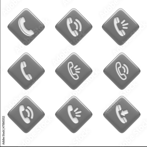 Contact Icons isolated on white