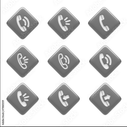 Contact Icons isolated on white © xtock
