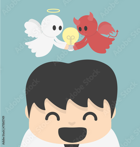 Unity- angel and devi l .Vector