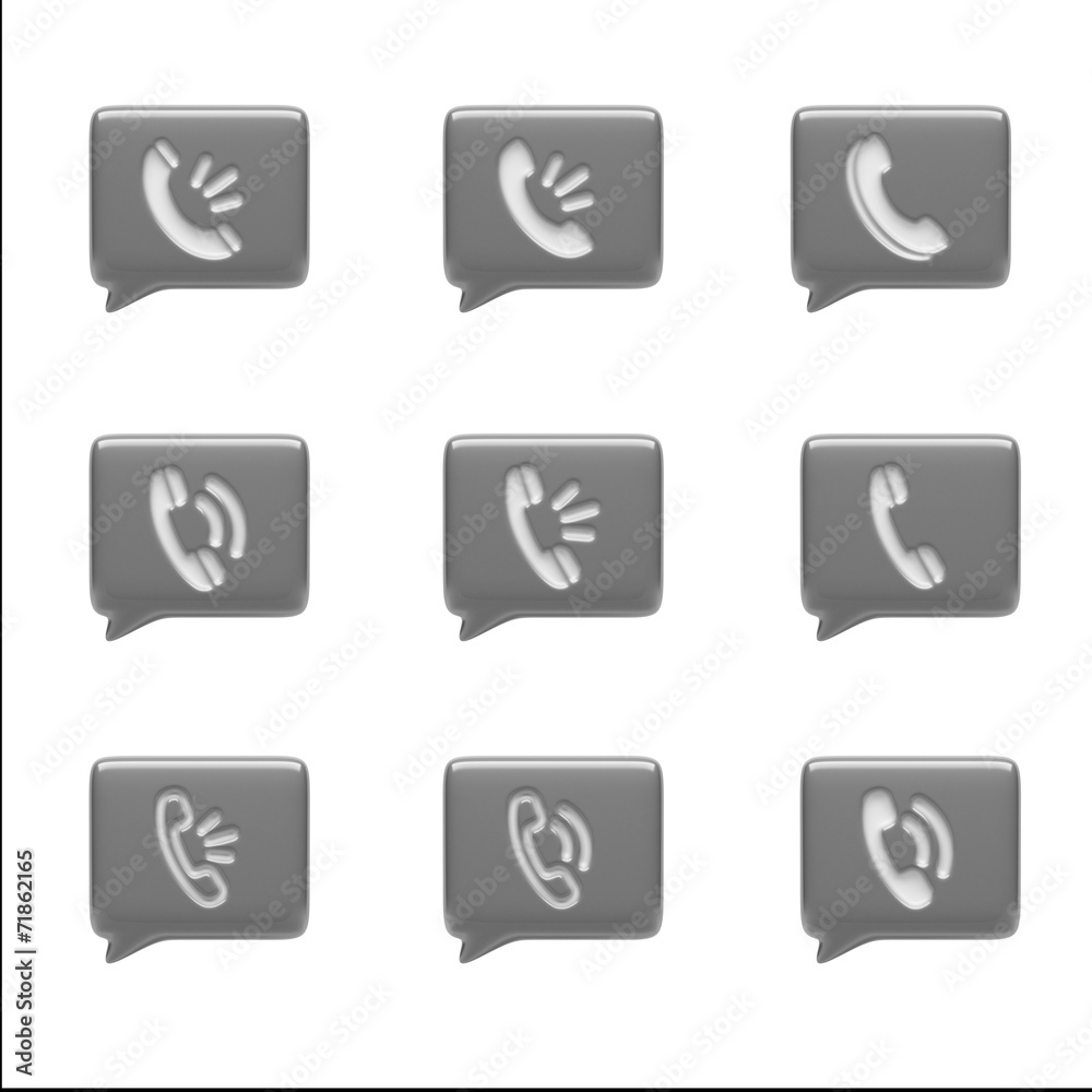 Contact Icons isolated on white Contact Icons isolated on white