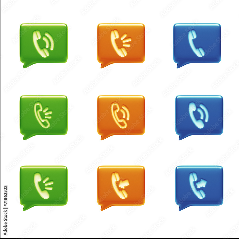Contact Icons isolated on white Contact Icons isolated on white