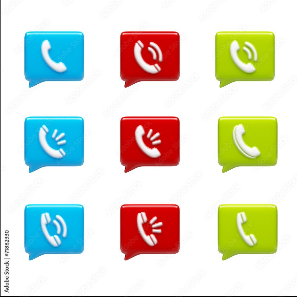 Contact Icons isolated on white Contact Icons isolated on white