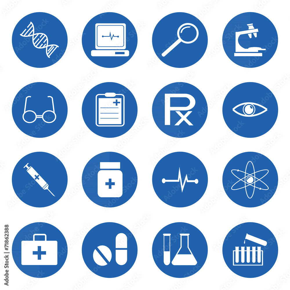 Medical and science icon set Medical and science icon set