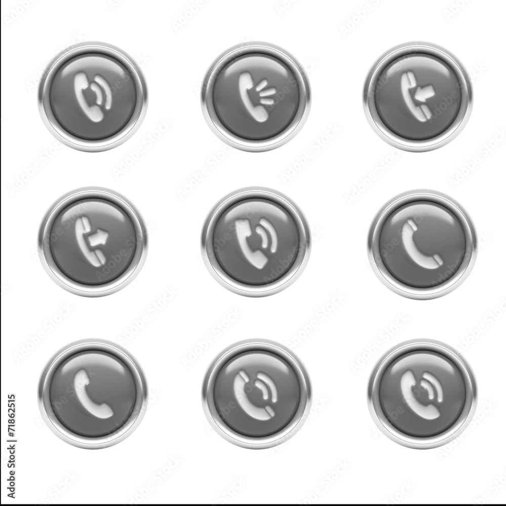 Contact Icons isolated on white Contact Icons isolated on white