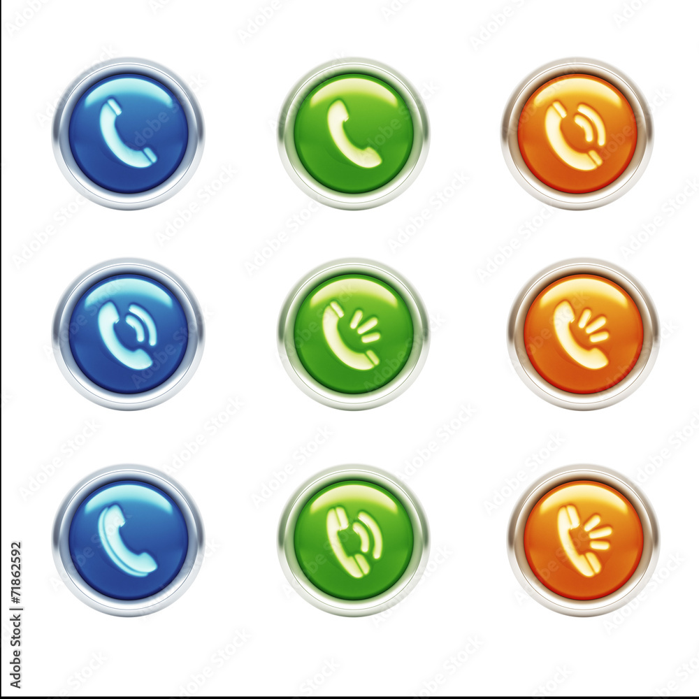 Contact Icons isolated on white Contact Icons isolated on white