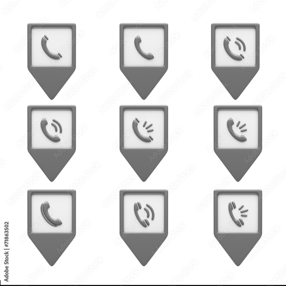 Contact Icons isolated on white Contact Icons isolated on white