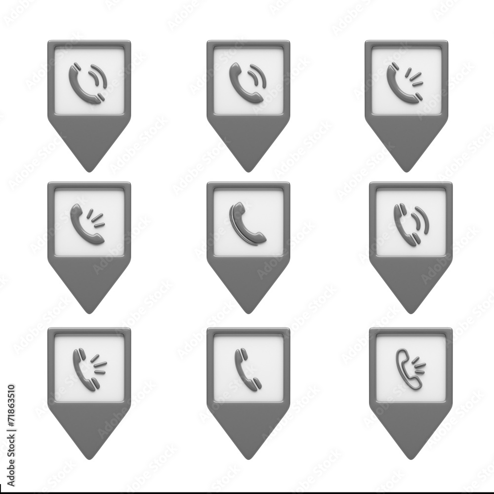 Contact Icons isolated on white Contact Icons isolated on white