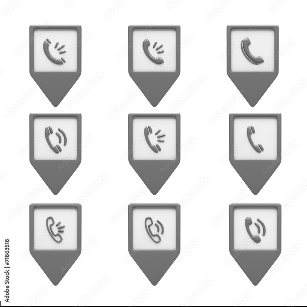 Contact Icons isolated on white Contact Icons isolated on white