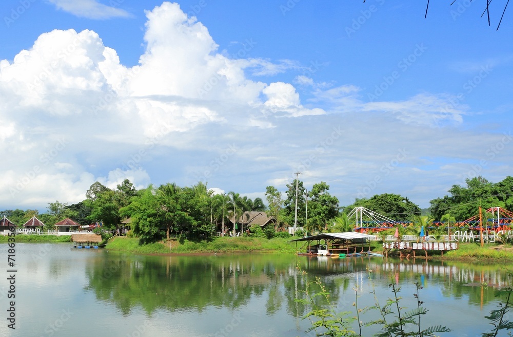 Thailand River view landscape on sunny day