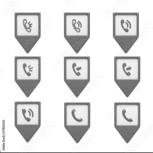 Free Download Contact Icons isolated on white - GFXLoad