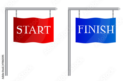 Start finish flags