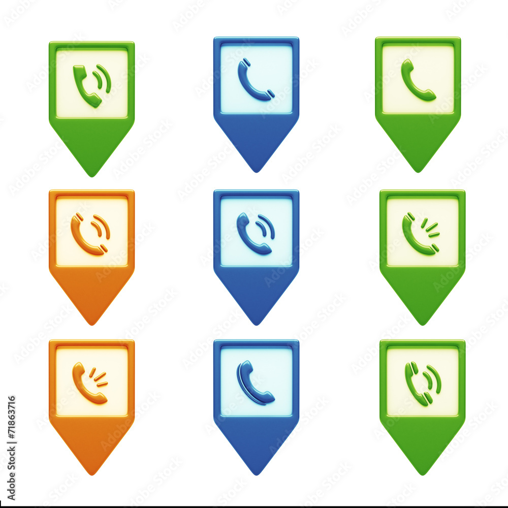 Contact Icons isolated on white Contact Icons isolated on white