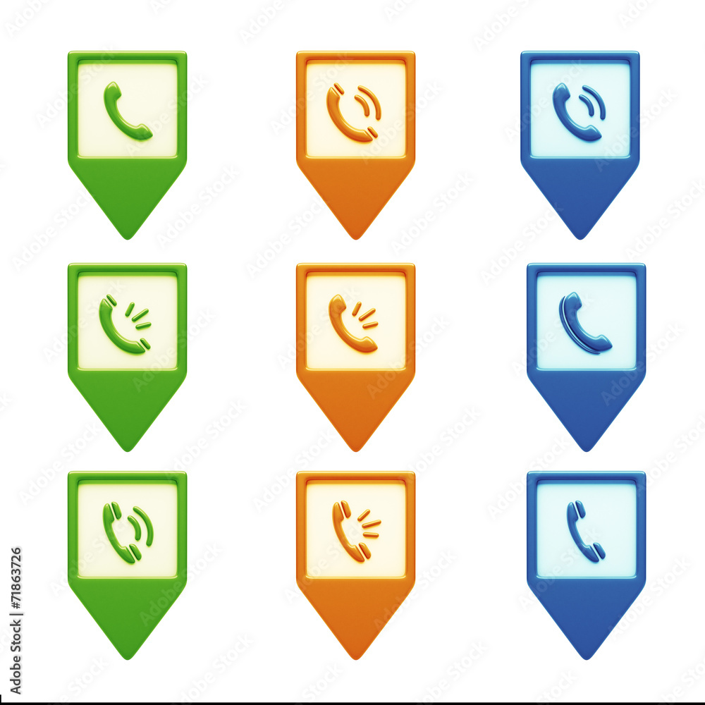 Contact Icons isolated on white Contact Icons isolated on white