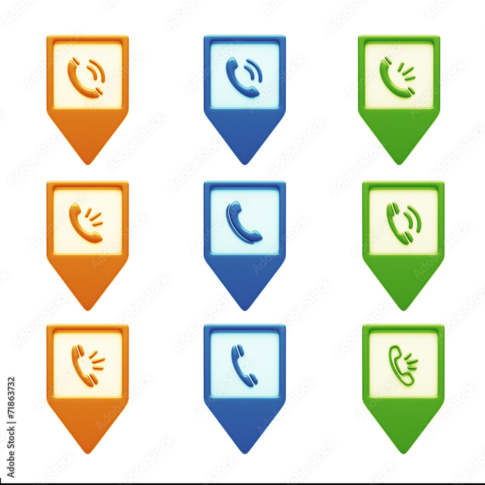 Contact Icons isolated on white Contact Icons isolated on white