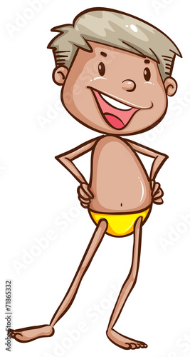 Boy in swimming suit