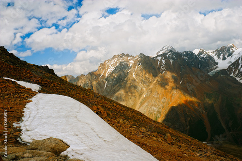 Beautiful Tien shan peaks and mountains near Almaty. photo