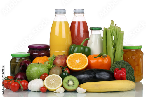 Früchte, Gemüse, Obst, Lebensmittel und Saft Getränk