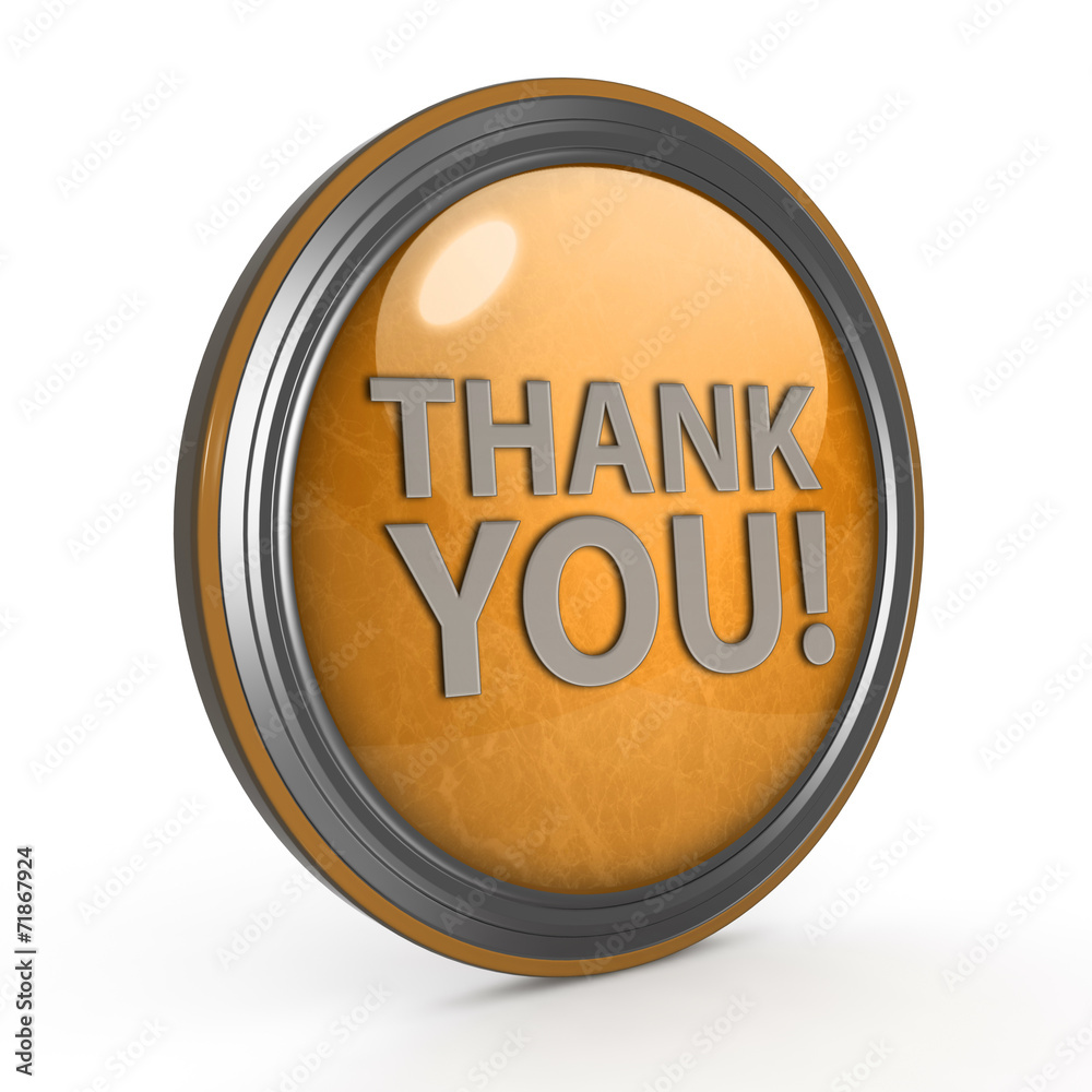 Thank you circular icon on white background Thank you circular icon on white background