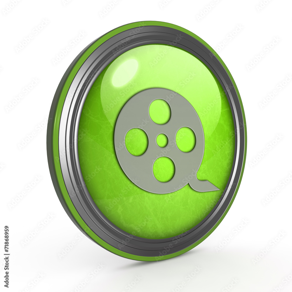 film circular icon on white background film circular icon on white background