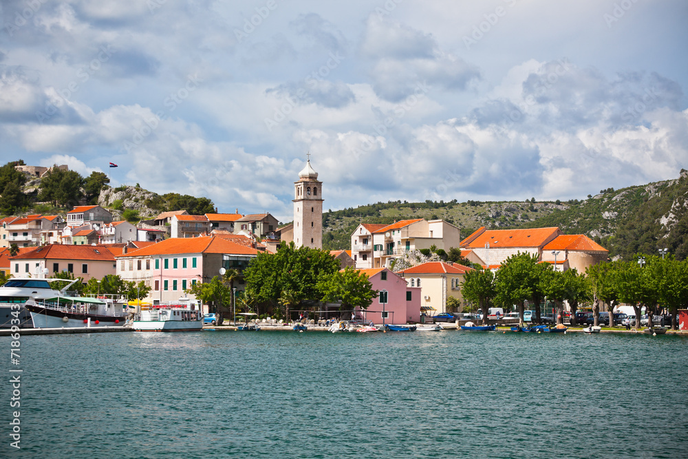 Skradin is a small historic town in Croatia Skradin is a small historic town in Croatia