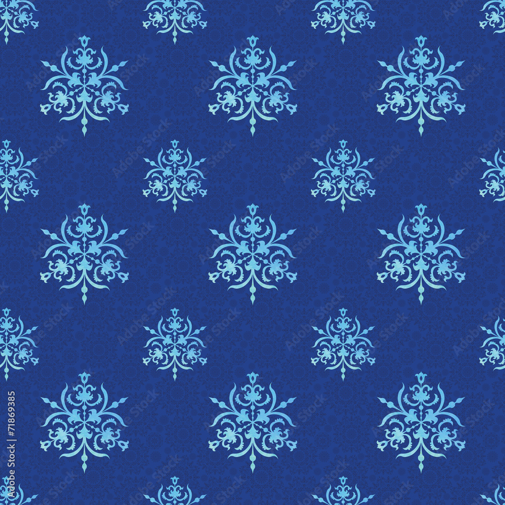 Watercolor pattern with snow Watercolor pattern with snow