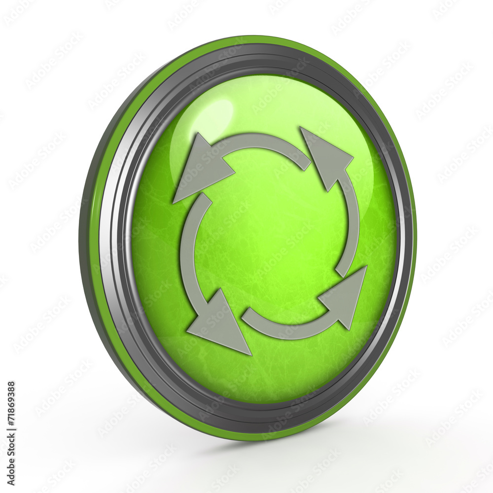 recycle circular icon on white background