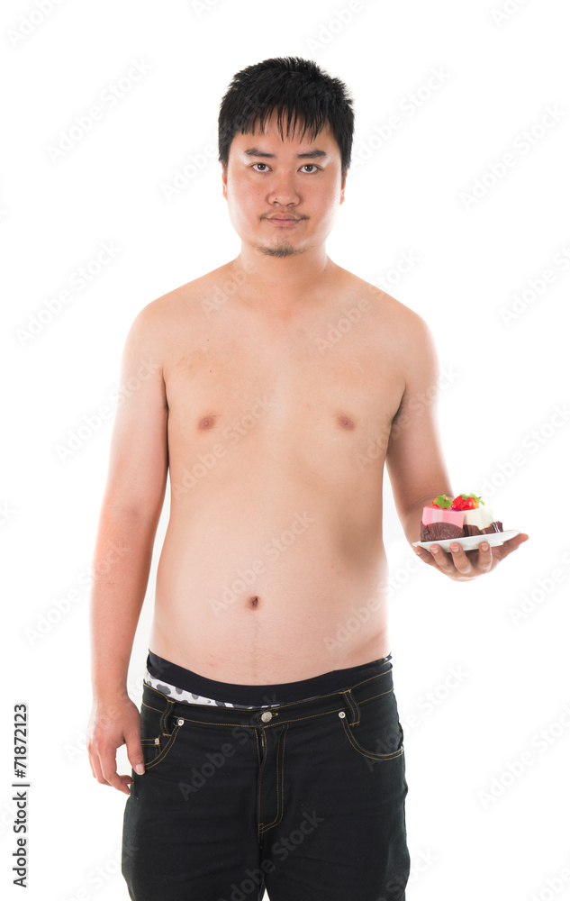 obese fat asian male with beer belly obese fat asian male with beer belly