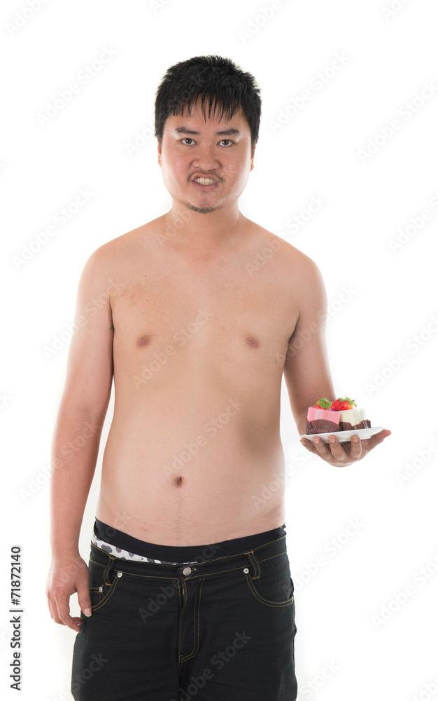 obese fat asian male with beer belly obese fat asian male with beer belly
