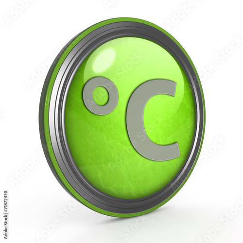 Celsius circular icon on white background