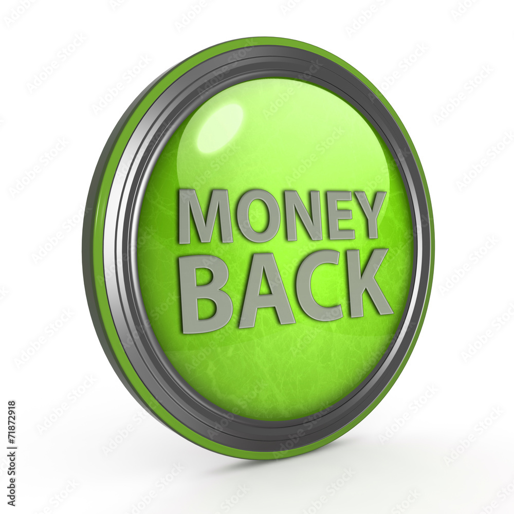 Money back circular icon on white background Money back circular icon on white background