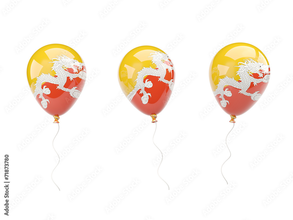 Air balloons with flag of bhutan Air balloons with flag of bhutan