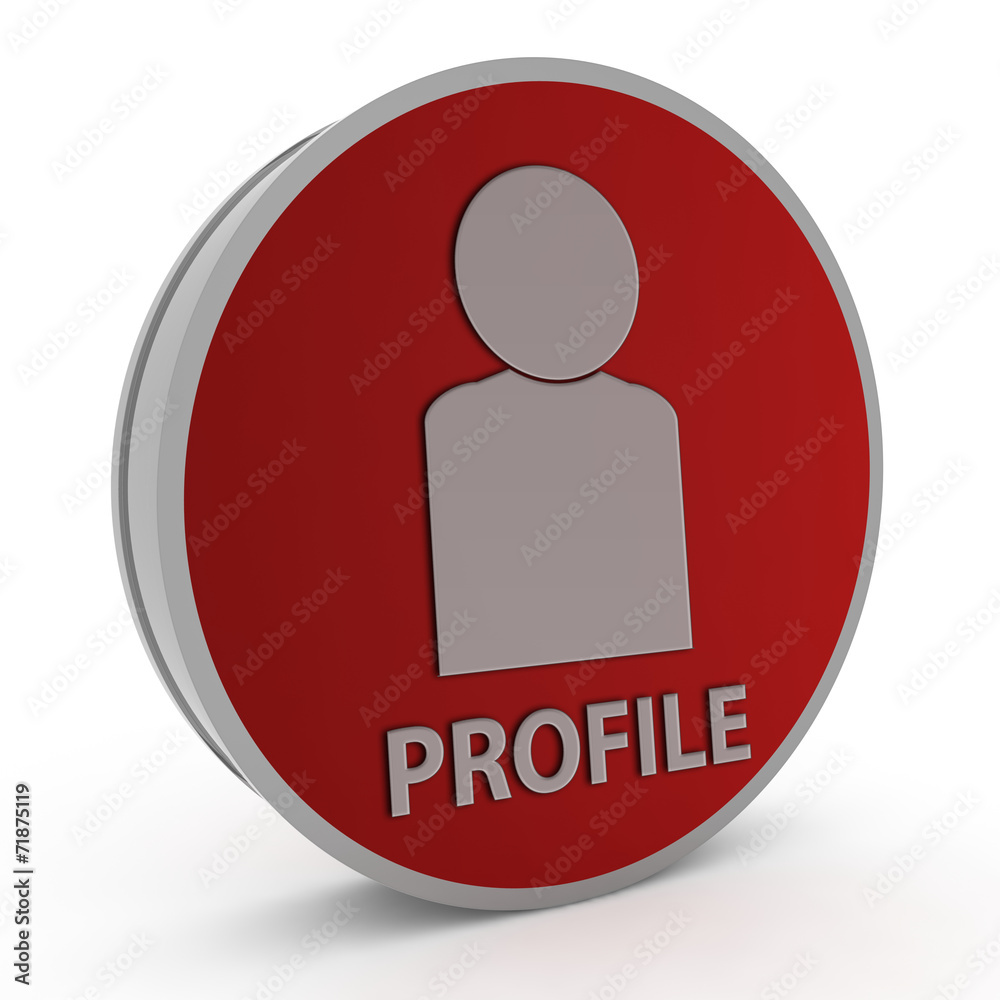 Profile circular icon on white background Profile circular icon on white background