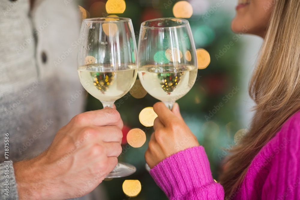 Happy couple enjoying some wine Happy couple enjoying some wine