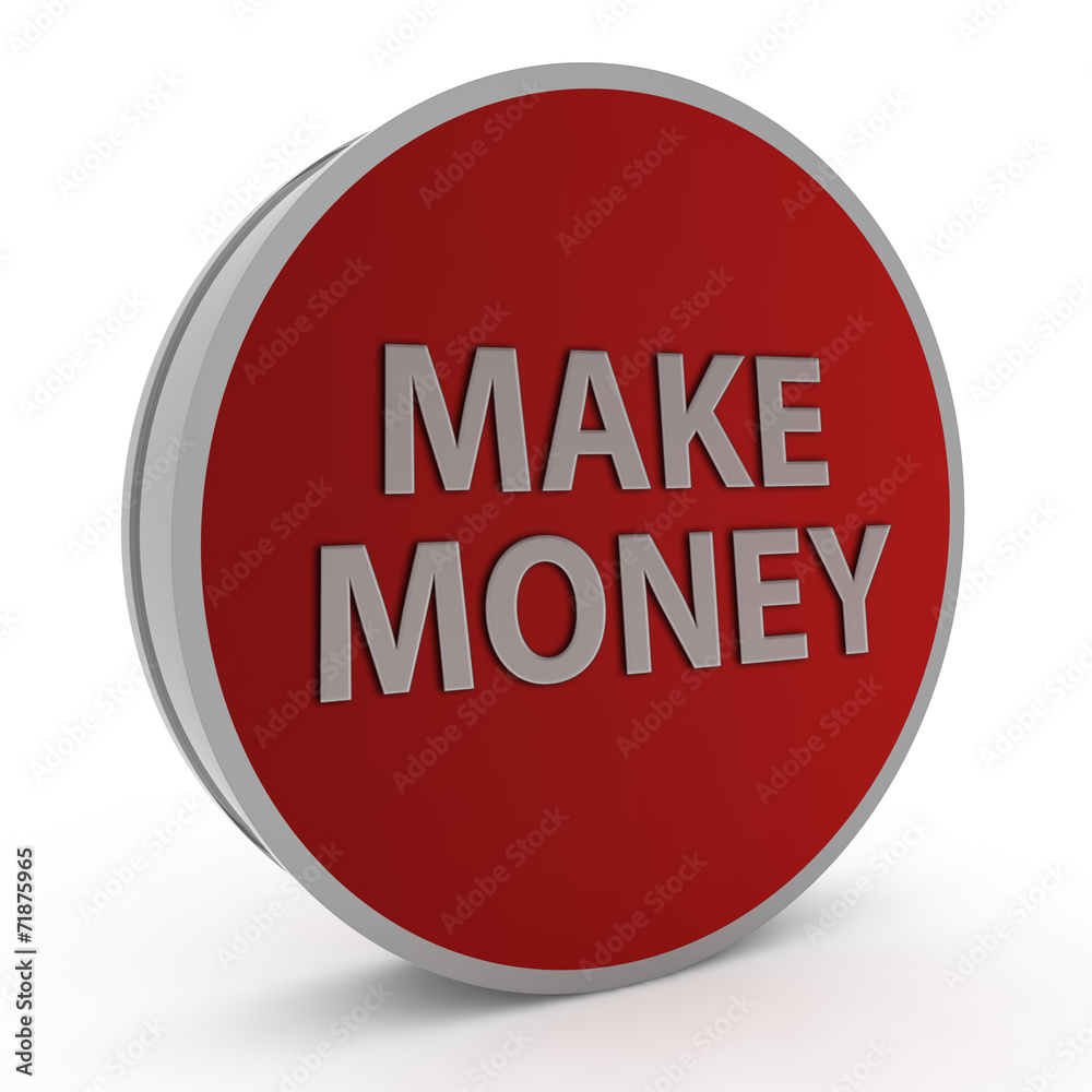 Make money circular icon on white background Make money circular icon on white background