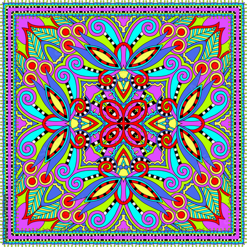 Traditional ornamental floral paisley bandanna