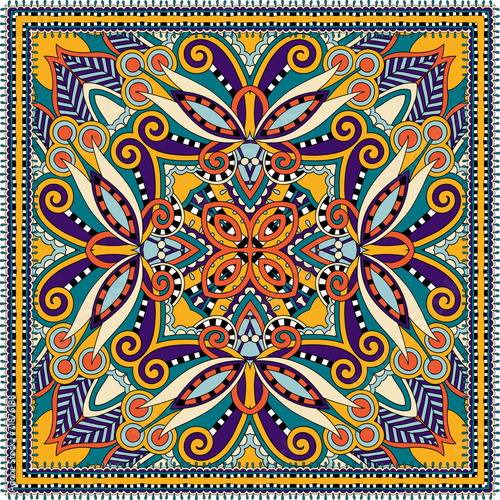 Traditional ornamental floral paisley bandanna