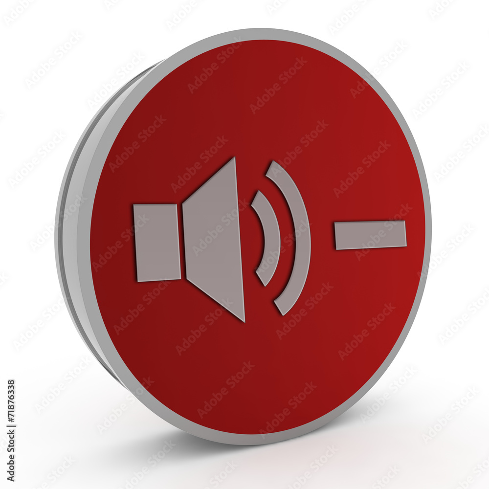 Volume circular icon on white background Volume circular icon on white background