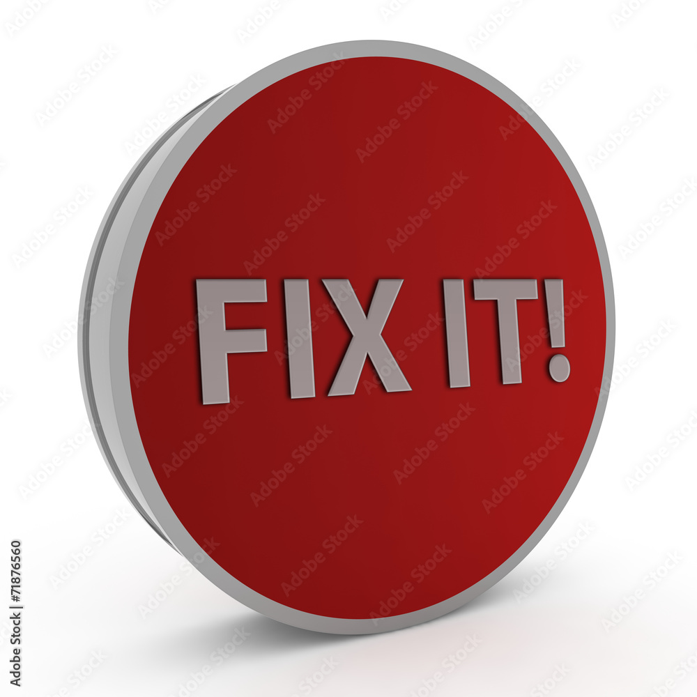 Fix it circular icon on white background Fix it circular icon on white background