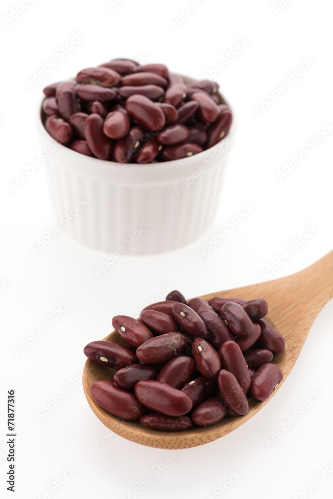 Red beans kidney isolated on white background Red beans kidney isolated on white background