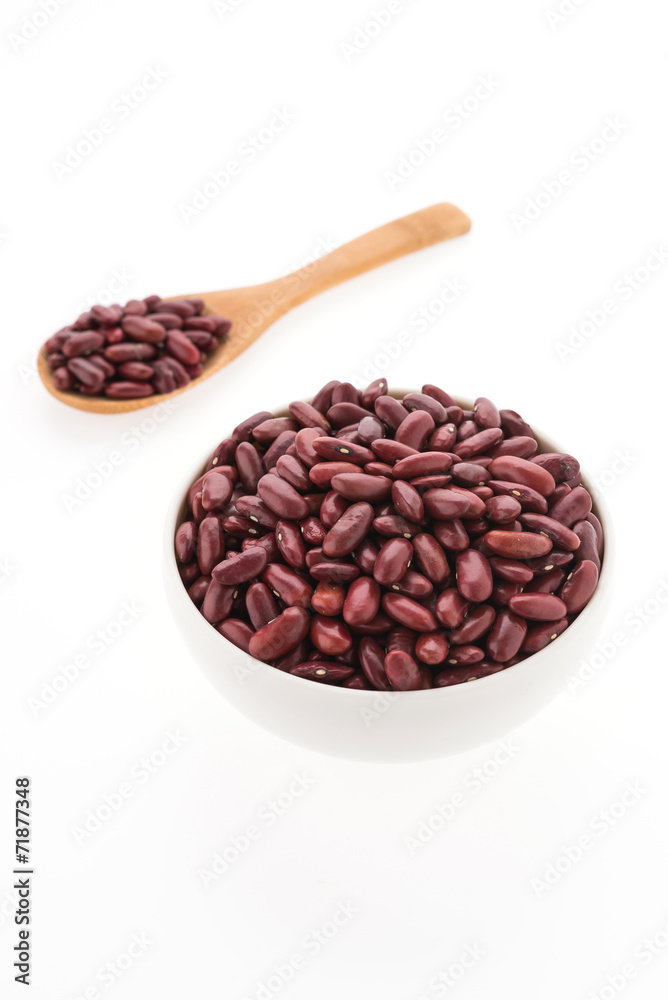 Red beans kidney isolated on white background Red beans kidney isolated on white background